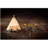 Kids lamp in wood and fabric - Tipi