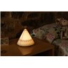 Kids lamp in wood and fabric - Tipi