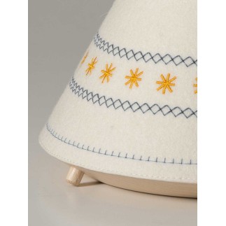 Tipi table lamp in wood and fabric - Lamps - ISA Project