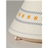 Kids lamp in wood and fabric - Tipi