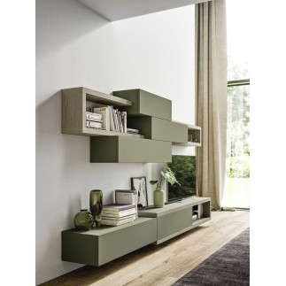 Day 10 TV cabinet composition with staggered wall units - Modular wall units - ISA Project