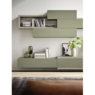 Day 10 TV cabinet composition with staggered wall units - Modular wall units - ISA Project