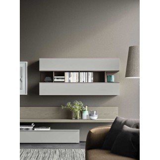 Day 15 bookcase/ TV cabinet composition with consolle - Modular wall units - ISA Project