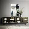 Light modular sideboard with glass doors