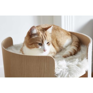 Scratching post for cat in wood and felt - Torre | Miacara