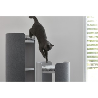 Scratching post for cat in wood and felt - Torre | Miacara