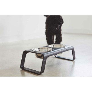 Double bowl for cat and dog in wood - Desco | Miacara