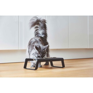 Double Bowl for cat and dog in aluminium - Desco