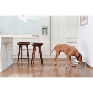 Double Bowl for cat and dog in aluminium - Desco | ISA