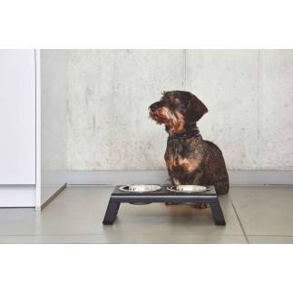 Double Bowl for cat and dog in aluminium - Desco | ISA