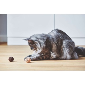 Set di 3 palline per gatto in pelle e sughero - Filo | ISA