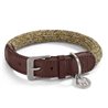 Lucca dog collar in cotton and leather