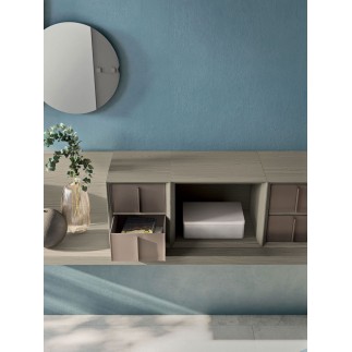 Console da Ingresso con Cassetti in Cuoio - Strema | Orme Design