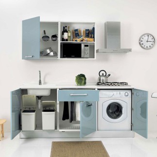 Space-saving Kitchen with Laundry Compartment - Smart 1 | Colavene