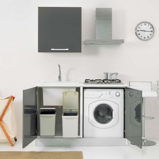 Space-saving Kitchen with Washing Machine Cabinet - Smart 2 | Colavene