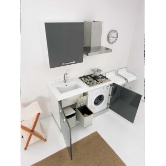 Space-saving Kitchen with Washing Machine Cabinet - Smart 2 | Colavene