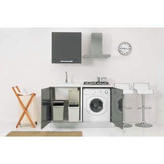 Space-saving Kitchen with Washing Machine Cabinet - Smart 2 | Colavene