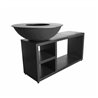 Barbecue in corten or black steel with cabinet - Piatto