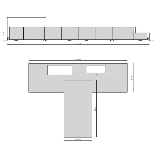 Custom kitchen with island and dining table - D90 - ISA Project