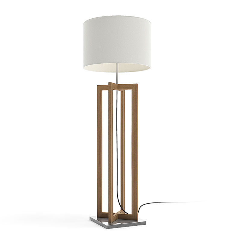 Outdoor floor lamp in wood - Vertigo | Atmosphera