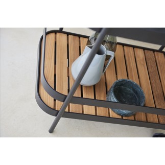 Food Trolley with Teak Wood Top - Roll | Cane-line