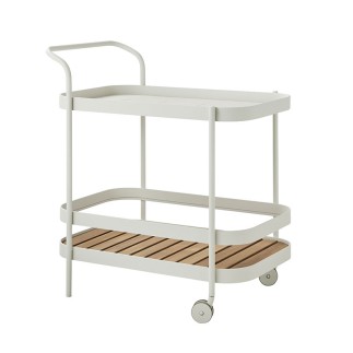 Food Trolley with Teak Wood Top - Roll | Cane-line