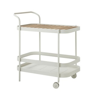 Food Trolley with Teak Wood Top - Roll | Cane-line