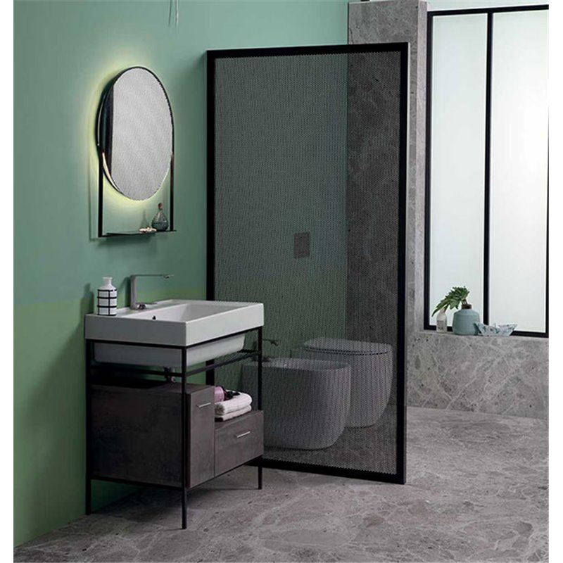 Bathroom Composition with Washbasin and Mirror - Trix 2 | Colavene