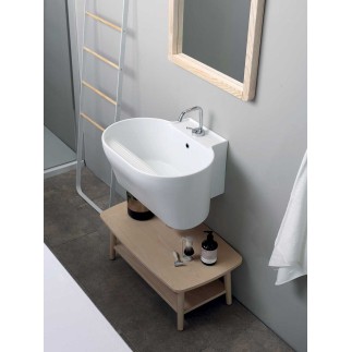 Bathroom Composition with Wooden Bench - Tino 04 | Colavene