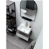 Bathroom composition with wall-mounted cabinet and column -