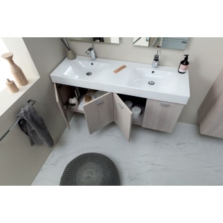 Bathroom Composition with Double Suspended Washbasin - Cento 8