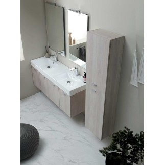 Composizione Bagno con Doppio Lavabo Sospeso - Cento 8 | Colavene