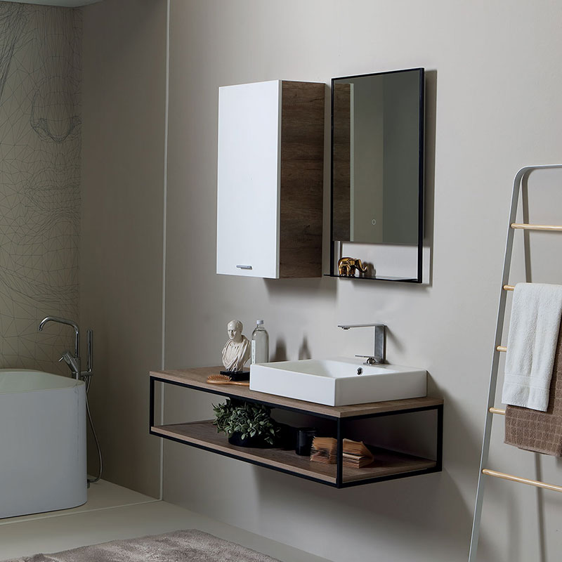 Bathroom Composition with Ceramic Washbasin - Cento 1 | Colavene