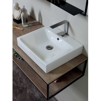 Bathroom Composition with Ceramic Washbasin - Cento 1