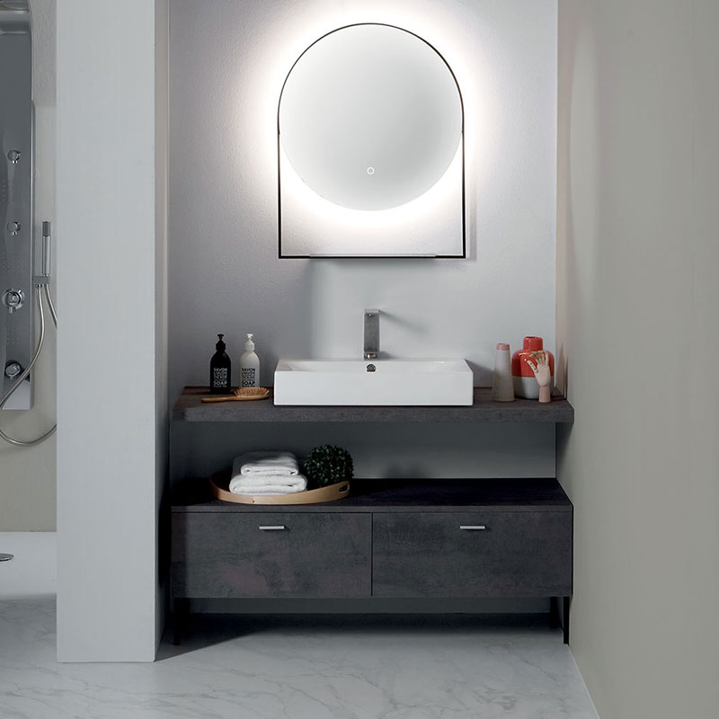 Composition Bathroom Cabinet with Mirror backlit - Cento 3 | Colavene