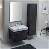 Bathroom composition with wall-mounted cabinet