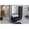 Bathroom composition with wall-mounted cabinet