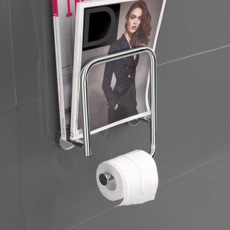 Toilet Roll Holder with Magazine Rack - Pratica | Capannoli