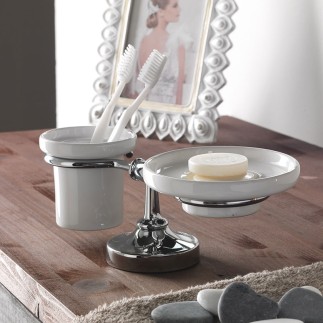 Free-standing Soap and Toothbrush holder - Serie900 | Capannoli