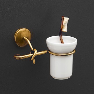 Brass Toothbrush Holder - Retrò | Capannoli