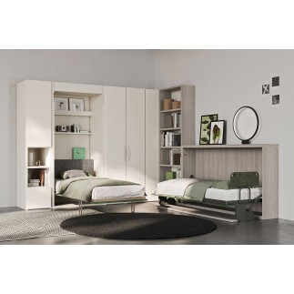 Modular Wall with Two Foldaway Beds - Capri | IsaProject