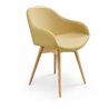 Upholstered chair with wooden legs - Sonny