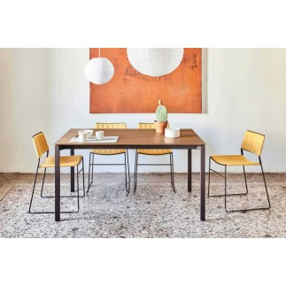 Sedia imbottita in tessuto o pelle - Slim | Midj