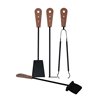 Fireplace tools in leather - Nilar