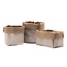 Set of 3 container in leather - Iole Storage Baskets