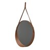 Round Mirror in leather - Corium Mirrors