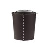 Wastepaper basket  in leather - Vintage Fireplace Accessories