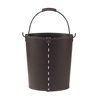 Wastepaper basket in leather - Vintage