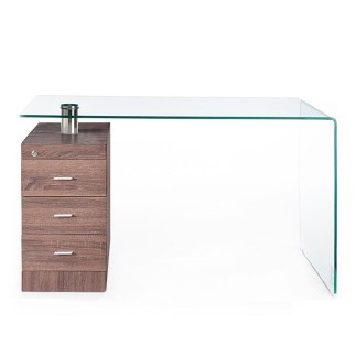 Desk with Chest of Drawers for Home Office - Wood | Tomasucci