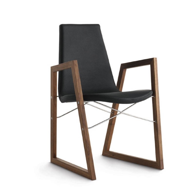 Poltroncina con Braccioli e Gambe in Legno - Ray | Horm